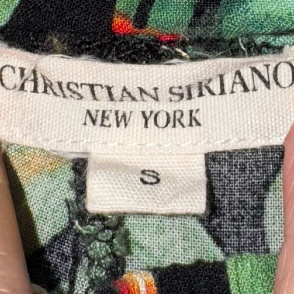 Christian Siriano Vibrant Tropical Print Palazzo Wide-Leg Pants Size Small - Picture 5 of 10